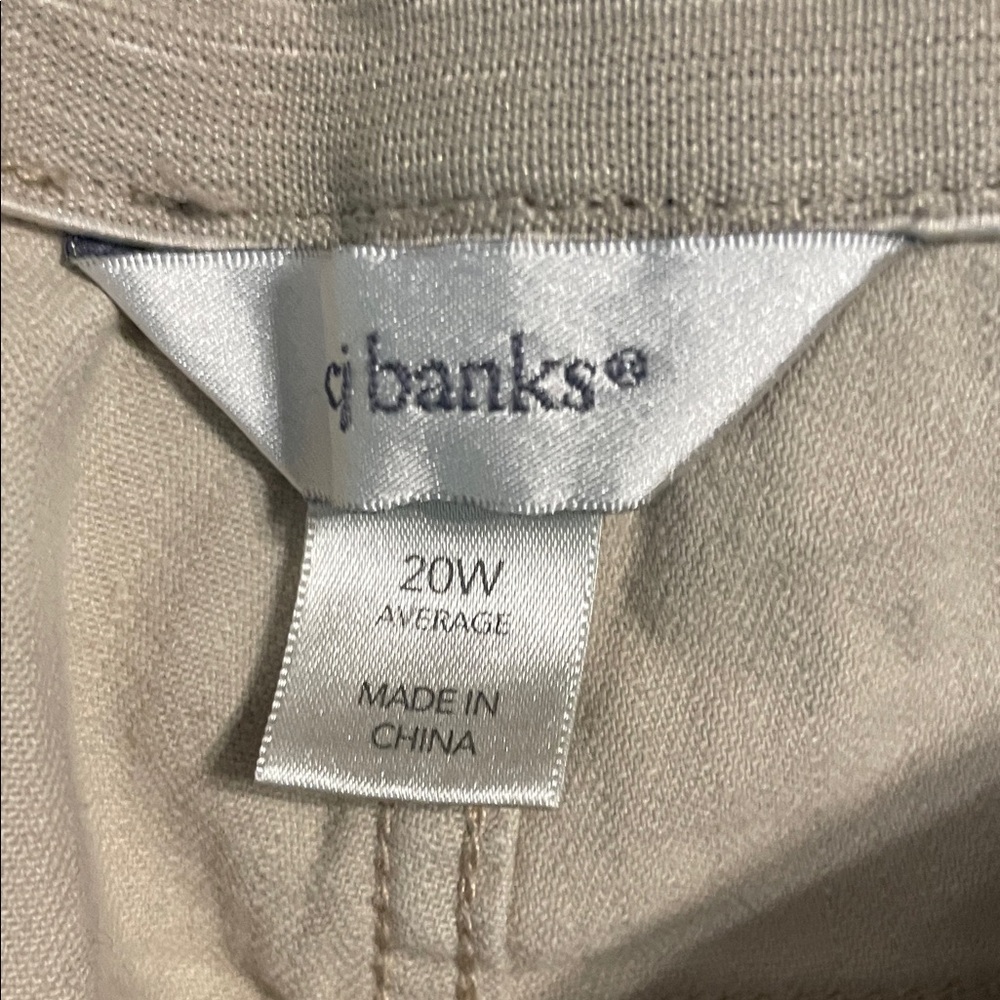 CJ Banks Women's Straight Leg Pants in Light Tan - Picture 2 of 6